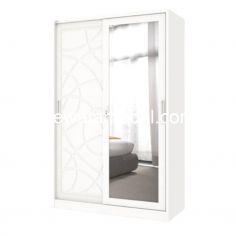 Steel Wardrobe Size 120 - ACTIV Forte SL 125 A / White Emboss 